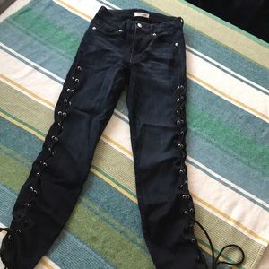 Good American "Good Legs" Lace Up Jeans